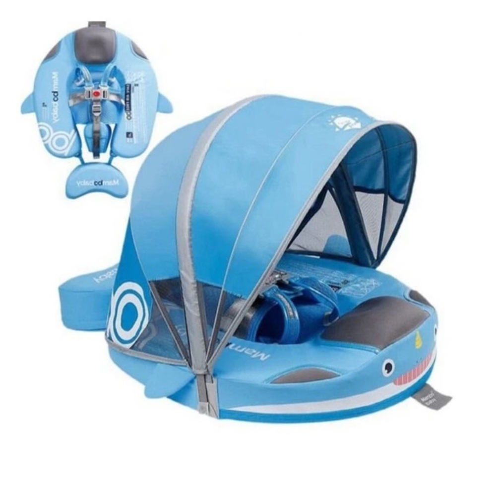 Blue Mambo Climb Float Swimtrainer with Canopy for baby or toddler